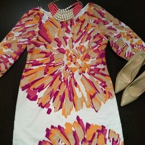 Bright Bold Shift Dress NY & Co Sz XL=14